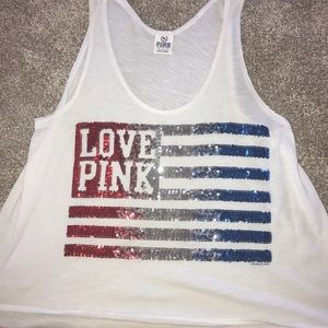 Sparkling Flag Tank from Pink